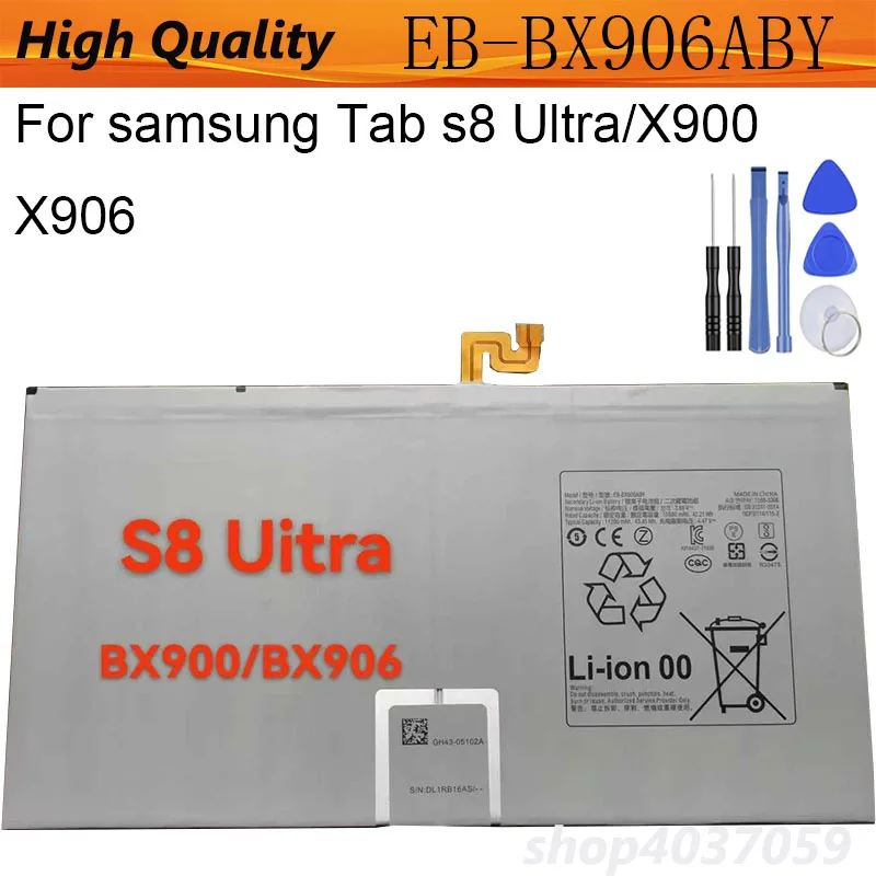 

EB-BX906ABY 3.88V 11200mAh Battery For samsung Tab s8 Ultra X900 X906 Tablet battery Bateria + Tools