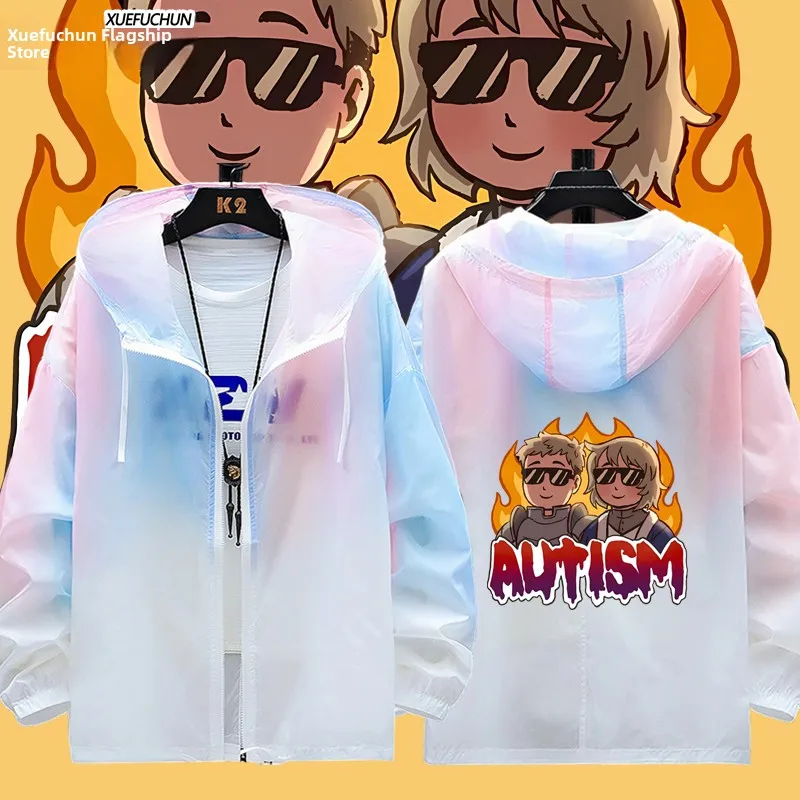 

Ultra-Thin Maze-Themed Funny Cosplay Sunscreen Jaet for Men And Women Breathable Polyester Nylon Cosite Fiber Summer Out...