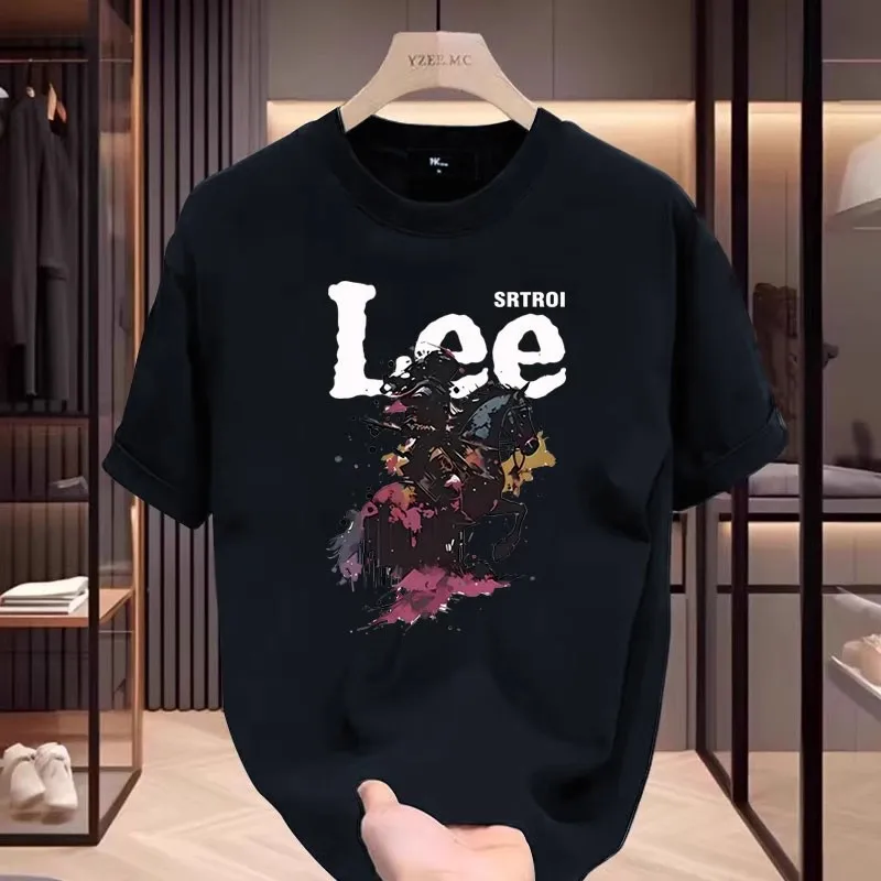 

2025 New Original Design Simple Casual Loose Men and Women's 100% Cotton Heavy 250g Printed T-shirt