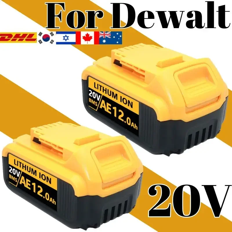 

DCB200 6.0Ah/8.0Ah/12.0Ah 20V Lithium Replacement Battery For Dewalt Tool 18V DCB184 DCB180 DCB181 DCB182 DCB201 DCB206