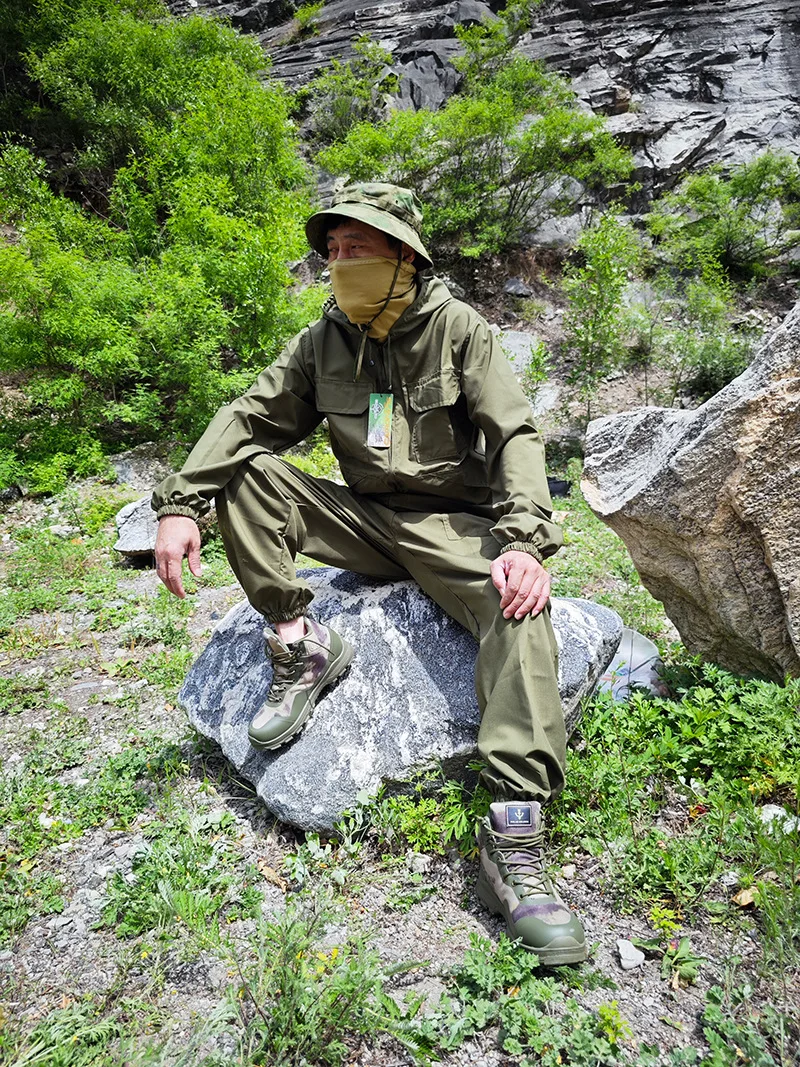 Militärisches Tarnuniform-Set, atmungsaktiver Sommer-Trainingsanzug, Outdoor-Mehrzweck-Taktische Arbeitskleidung, komplette Overalls – Detail 27