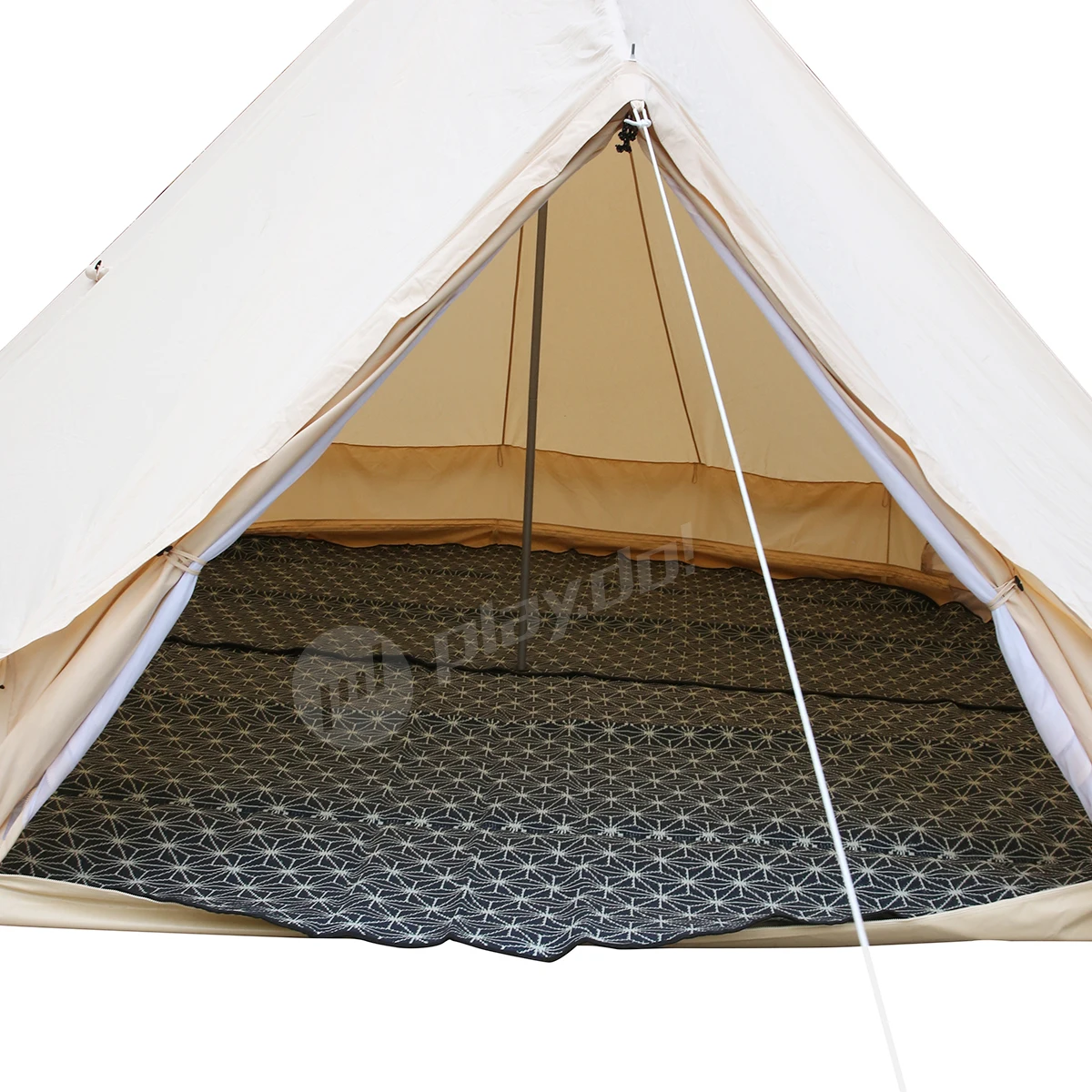 

Hot Sale 5m Luxury Cotton Canvas Tent Rug Mat Waterproof Glamping Luxury Flooring Mat for Bell Tent