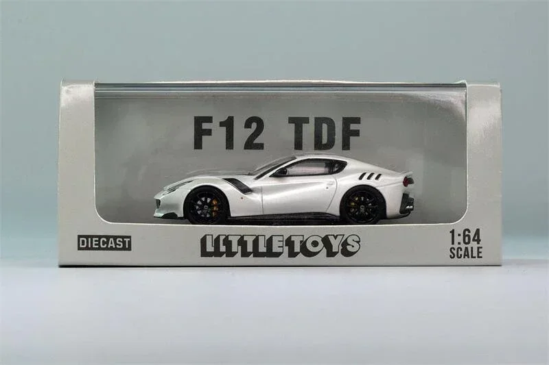 

Little Toys 1:64 F12 TDF Pearl White /Silver /Blue limited399 Diecast Model Car