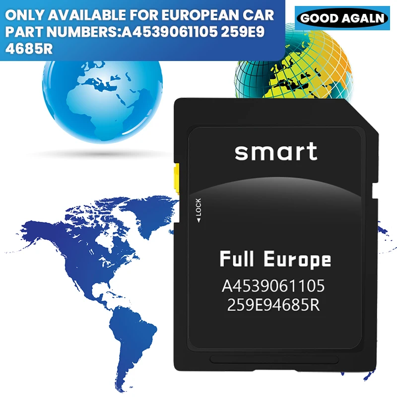 

:2023/2024 UK&EU UPDATE MAP FOR SMART 453 COOL & MEDIA NAVIGATION SD CARD