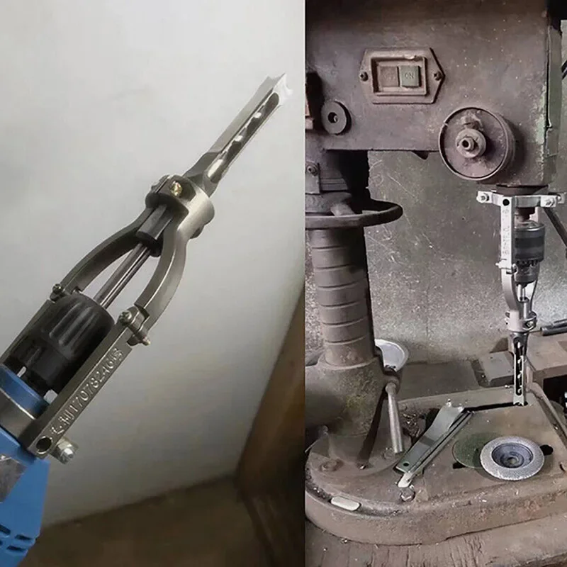 Square Hole Drill Bit Adapter Table Drill And Hand Drill Mortise Machine Brackets Woodworking Tools