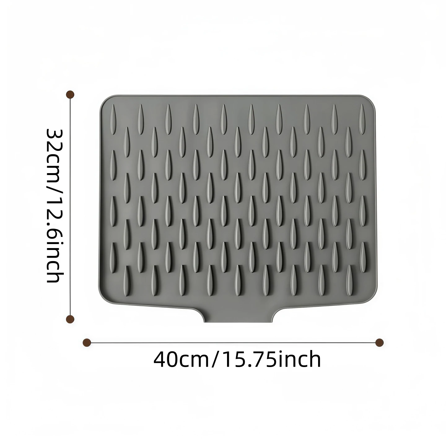 1pc Silicone Drain Mat for Sink Kitchen Fruit and Vegetable Dish Draining Drying Mat Household Countertop Heat Insulation Mat