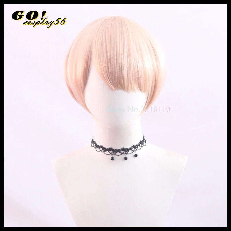 YEON HAJUN Cosplay Wig Light Blonde Short Synthetic Hair Game BAE Paradoxlive Idols Halloween Headwear