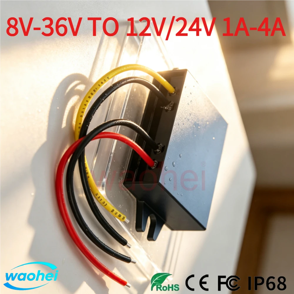 8-36V to 12V 24V Voltage Stabilizer Step-down/up Car Boat Power Supply Buck Boost DC Converter 12V 3A 30V CE Voltage Regulator