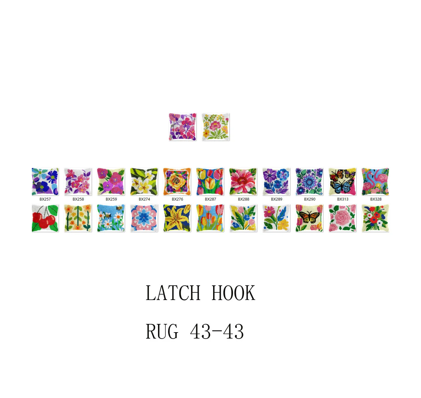 

Наборы ковриков с крючками-защелкой и предварительно напечатанным узором. Набор для вышивки крестиком. След. Ковер с рукоделием. Бабочка 1.