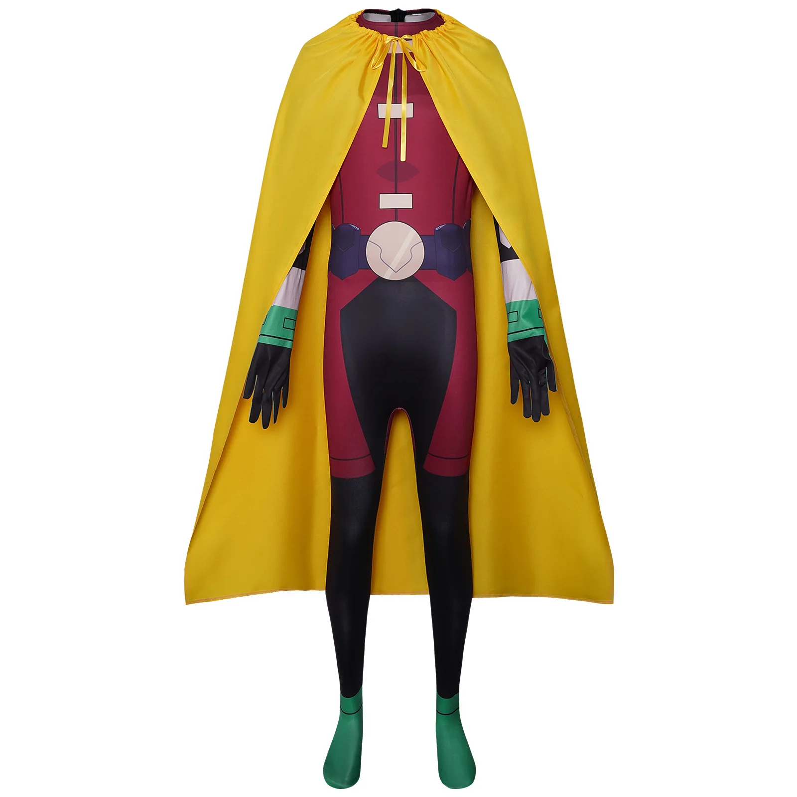

2026 new Anime Comic Con Starfire Outfits Starfire Cosplay Costume Robin Bodysuit Dress Up with Gloves Socks for Halloween suit