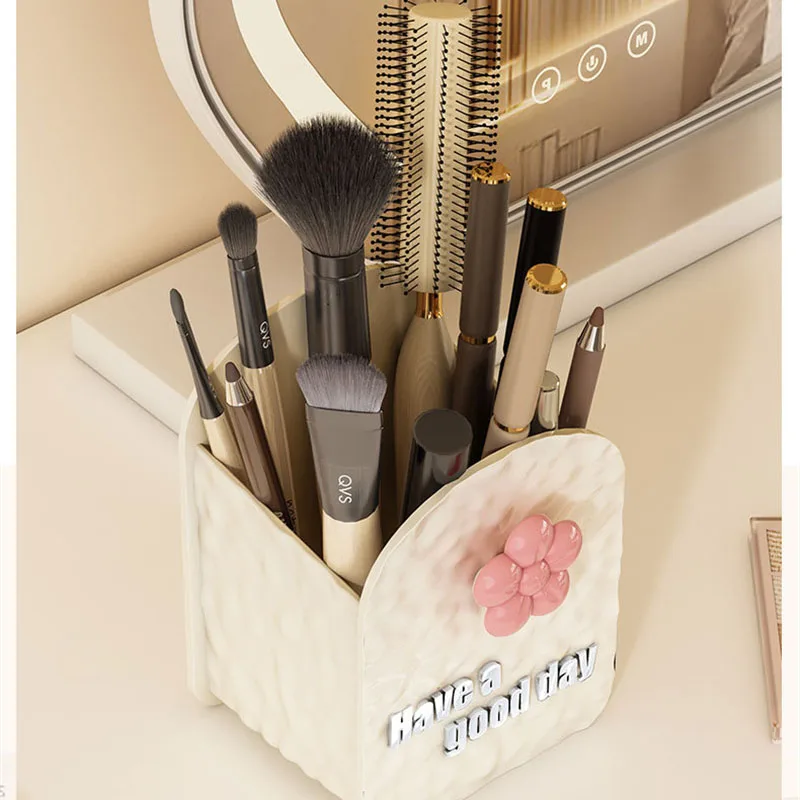 سطح المكتب ماكياج فرش صندوق تخزين فرش التجميل أدوات المنظم مسمار البولندية عرض تخزين حامل رف أحمر الشفاه تخزين الرف