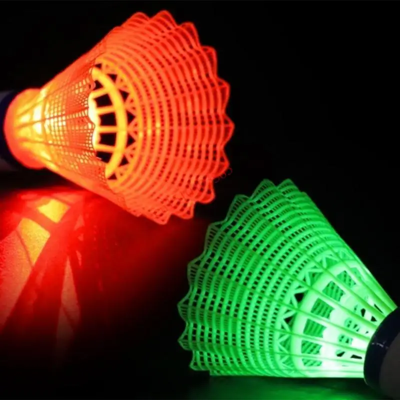 

4Pcs Nylon LED Badminton Shuttlecocks Badminton Indoor Outdoor Sport Training Badminton for Ball Training Game Tool Kits 448C