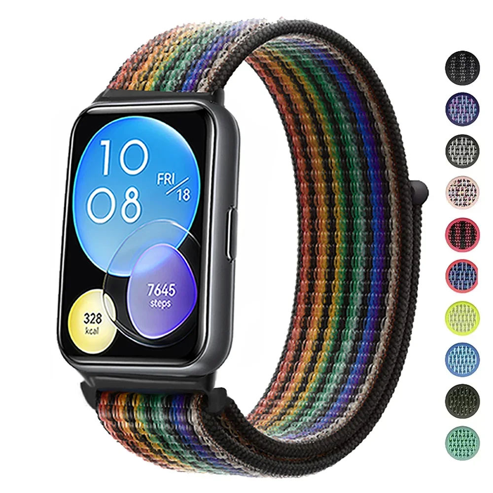 バンド-huawei-社腕時計フィット-2-ストラップスマートウォッチアクセサリー交換リストバンドナイロンブレスレットコレア-huawei-社腕時計-fit2-ストラップ