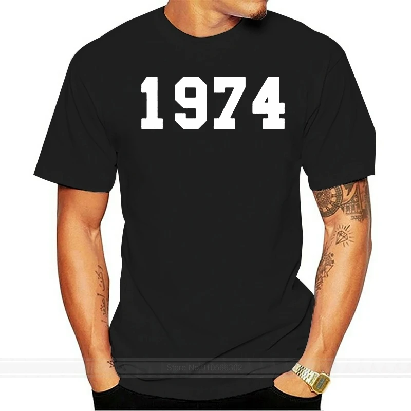 1974 College Style - Mens 40th Birthday Present / Gift T-Shirt - 10 Colours Mans Unique  Short Sleeves O-Neck T Shirt