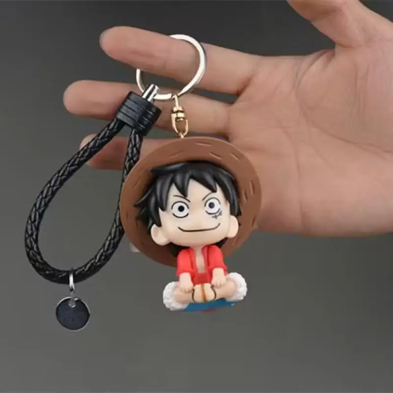 Anime One Piece Monkey D. Luffy Roronoa Zoro Cartoon Keychain Resin Material Decorative Backpack Pendant Birthday Gift Souvenir view 6