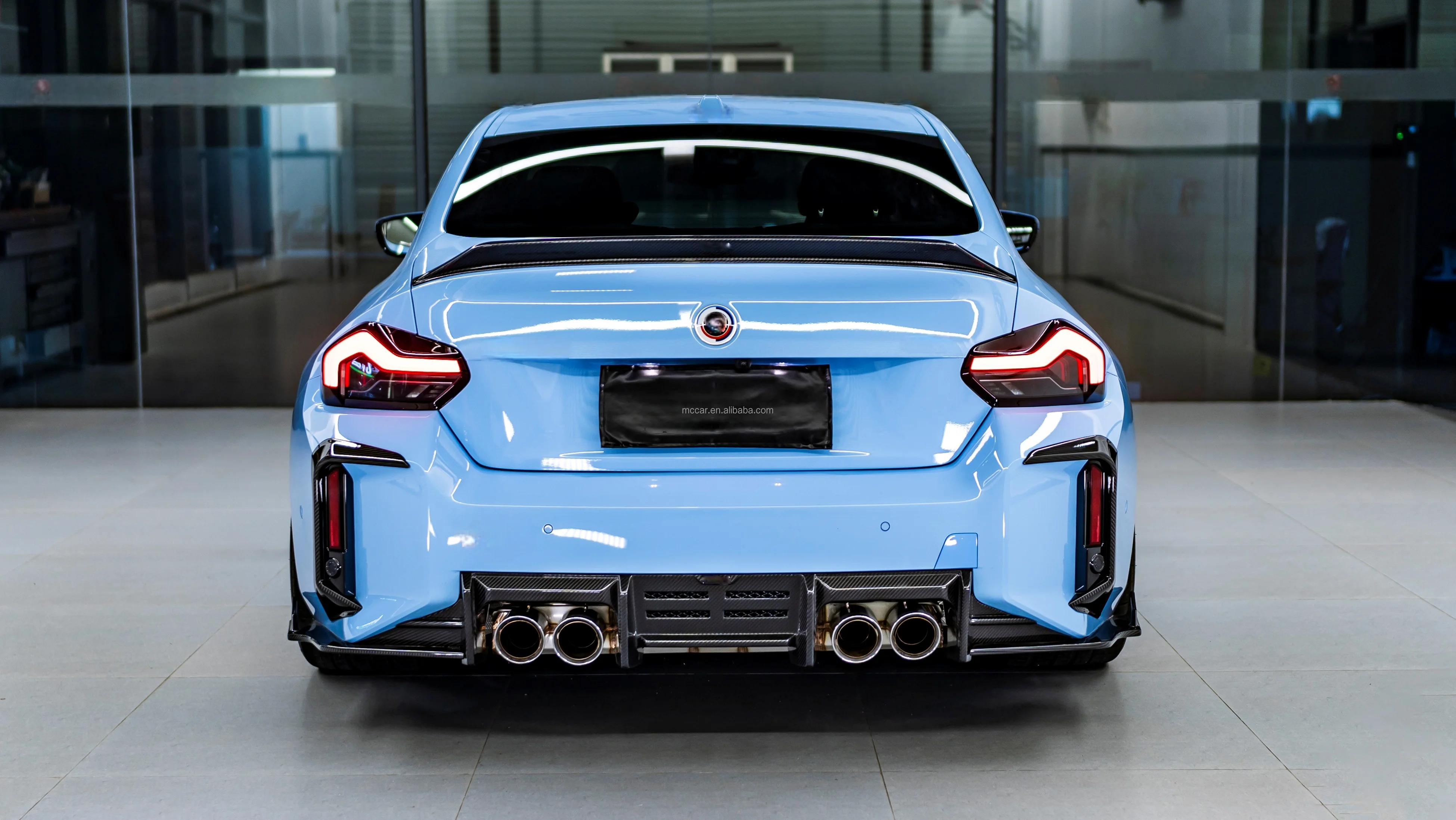 عالية الجودة غطاء المصد الخلفي ألياف الكربون الجافة الوفير الجانب الخائن لسيارات BMW G87 M2 المصد الخلفي Canards ركن حامي