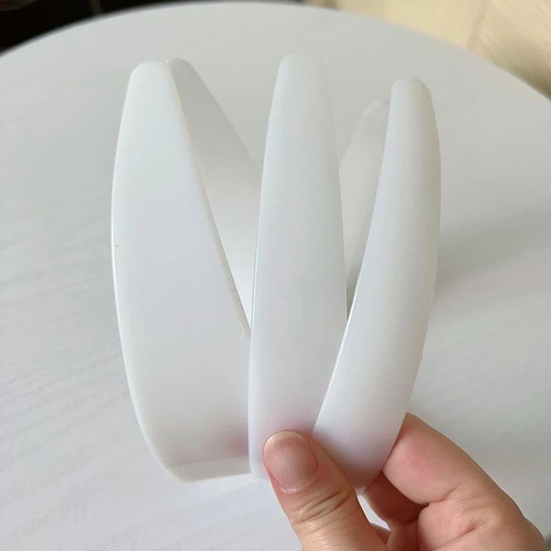 3pcs 20/25/30/40mm White Plastic Headbands Plain No Teeth Head Hoop Band Base for DIY Hair Jewelry Making Headbands Accessories