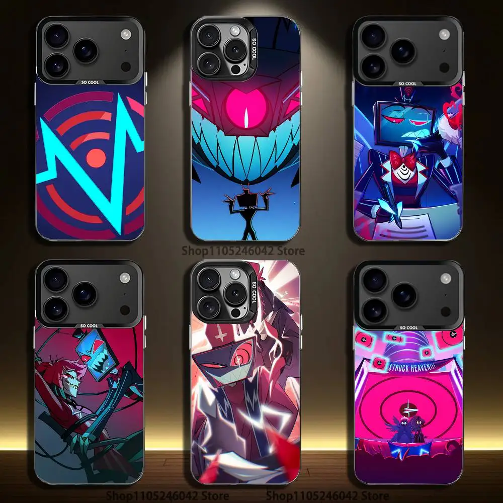 

Hazbin Vox H-HotelS Trust Us For Black Candy Matte Cover iPhone 17,16,15,14,13,12,11,Mini,Pro,E,SE4,XS,MAX