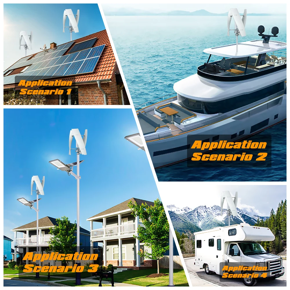 SMARAAD  Poland  Fast Shipping Wind Turbine 2000W Vertical Generator Permanent Magnet Suspension Low Wind Start Household 220V