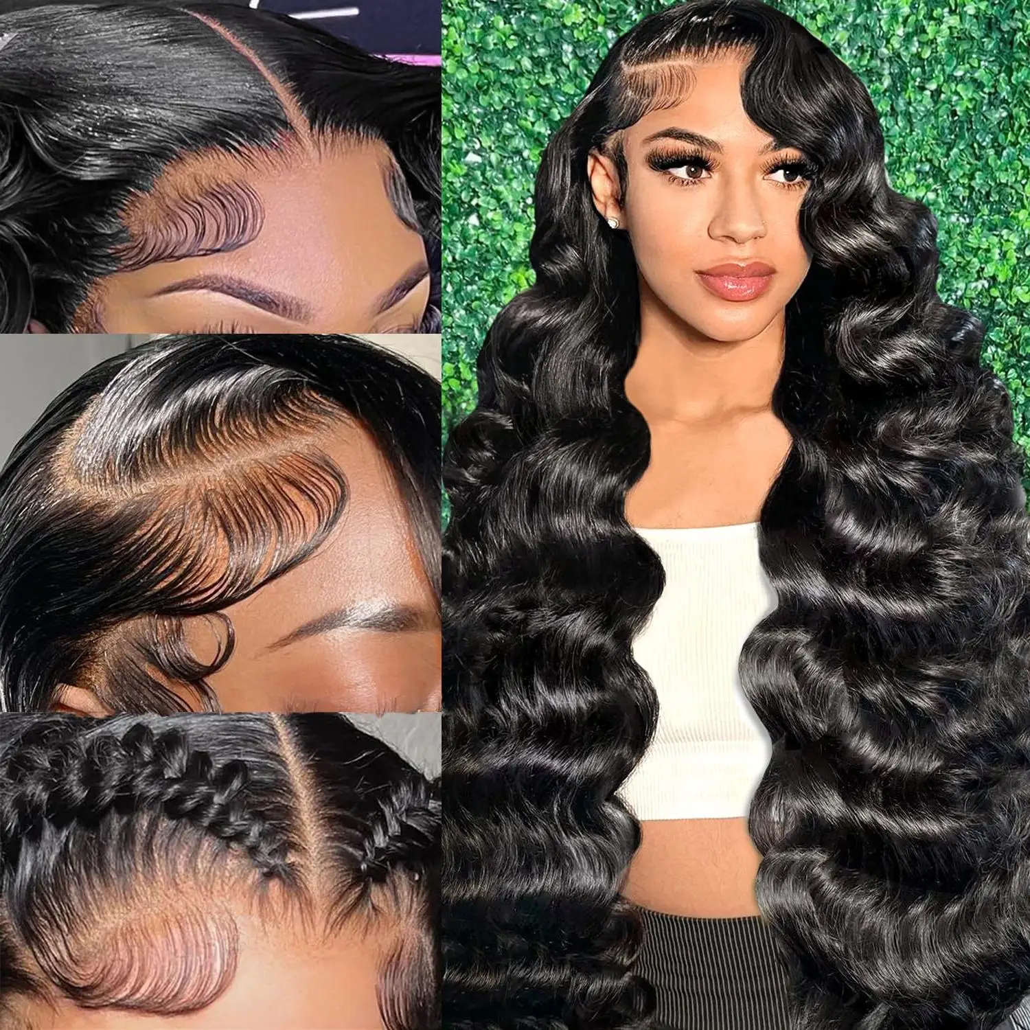 

13x6 Body Wave Lace Front Wig Pre Plucked Brazilian Human Hair Wigs For Women 13x4 250 Density Transparent Lace Frontal Wig