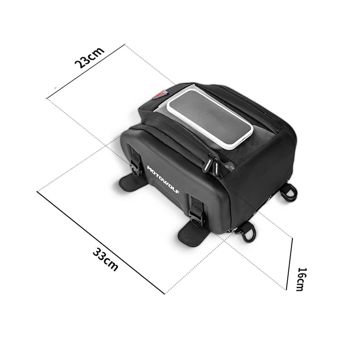 Universal Motorcycle Magnetic Tank Bag Tank Bag 8L Riding Bag For Harley Honda BMW Off-road Back Seat Bag Tool Handbag Rain Cove
