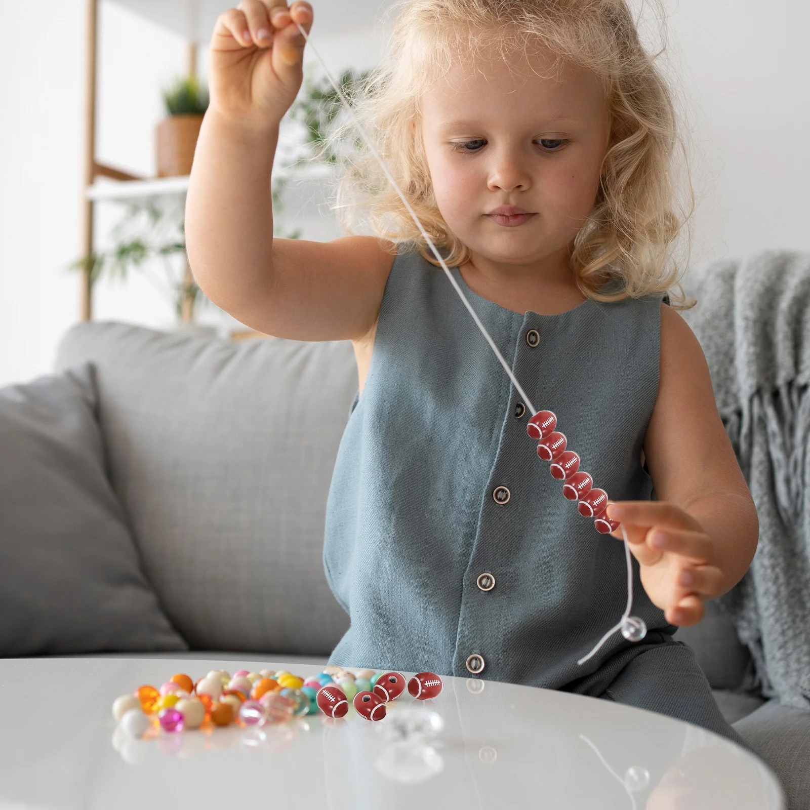 50 Stück Acryl-Sportperlen, malsparend, vielseitige Verwendung für Schmuckherstellung, Kunsthandwerk, Eltern-Kind-Aktivitäten, Kugelperlen