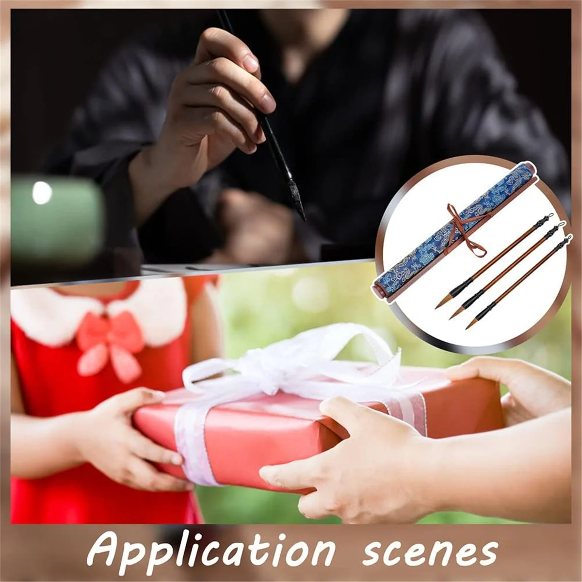 Набор для китайской каллиграфии без чернил GFC, многоразовые волшебные тканевые свитки для написания воды, традиционные ручки для письма китайской каллиграфии