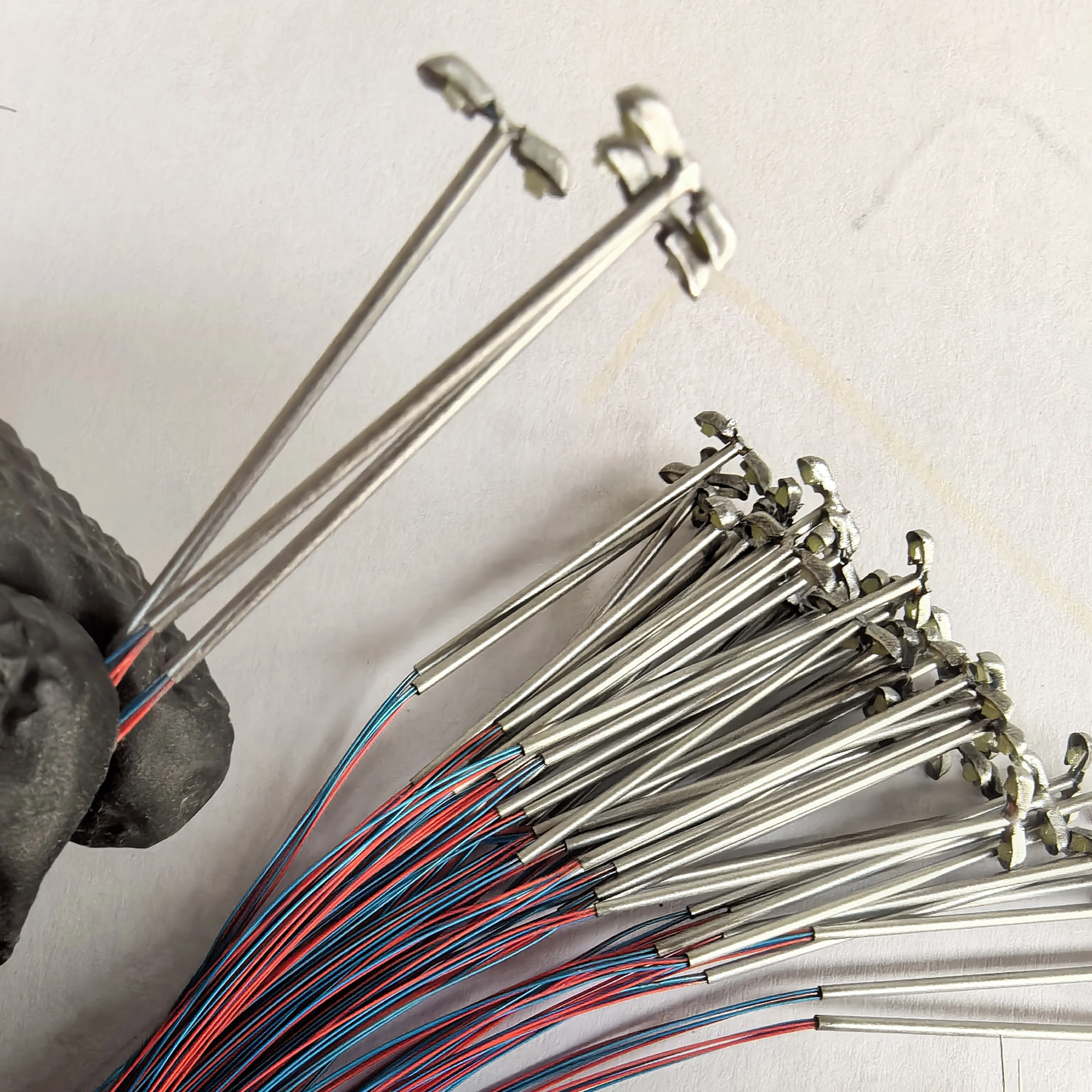 

5Pcs Miniature Street Lamp 3V 1/500 Double Head Metal LED Light Model Toys For DIY Railway Train Decor Micro Landscape Materials