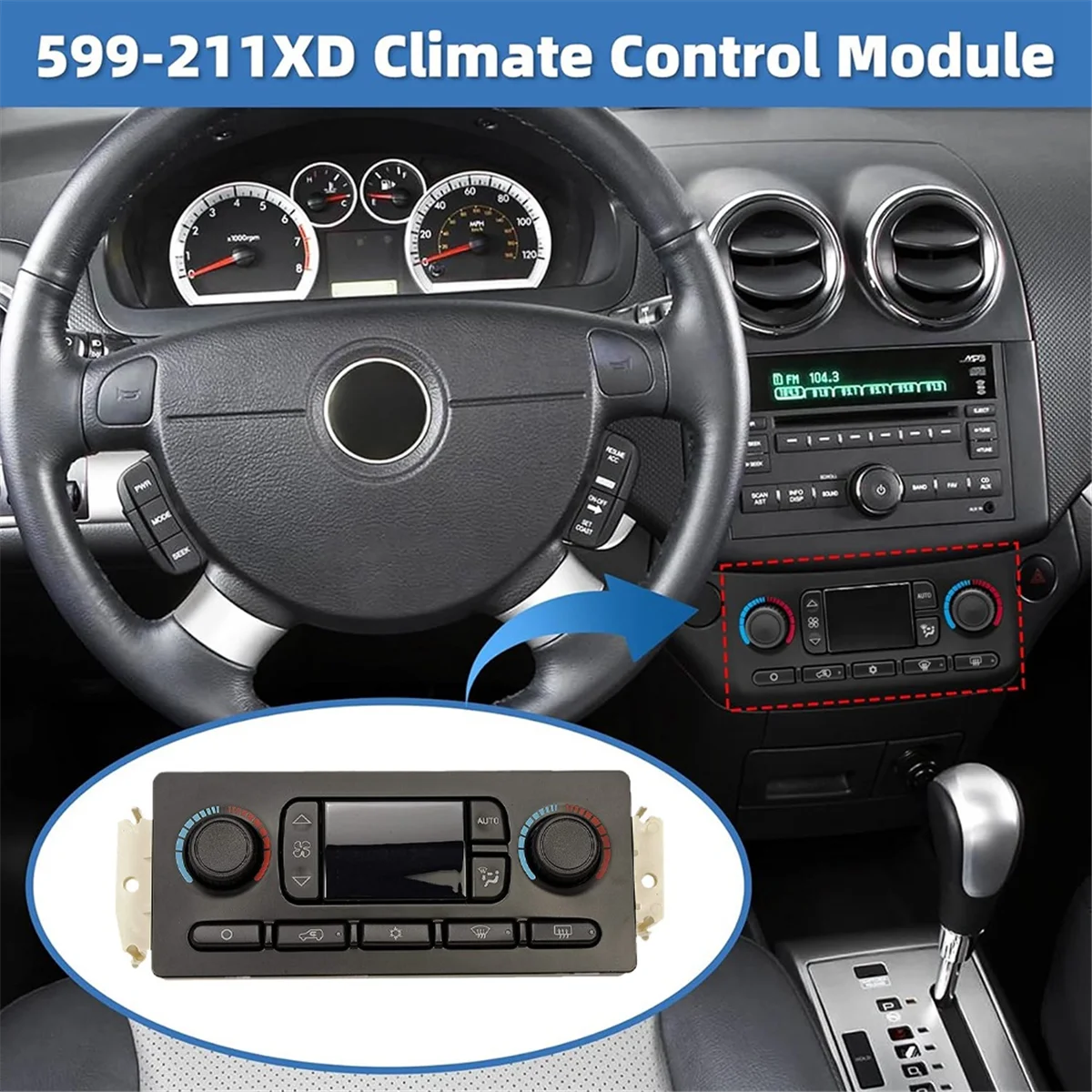 599-211XD Improved Climate Control Module for Chevy Gmc Silverado Tahoe Trail