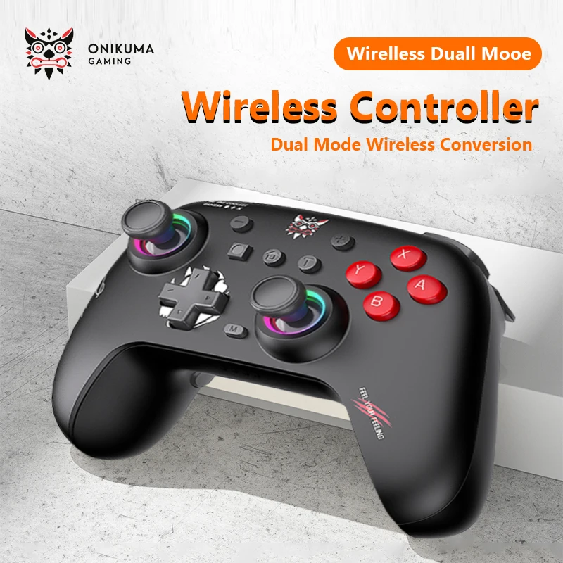 ONIKUMA C1 Wireless E-Sports Gaming Controller Gamepads Dual Mode With RGB Cycle Lighting Effect Home Hall Gaming Accessory News