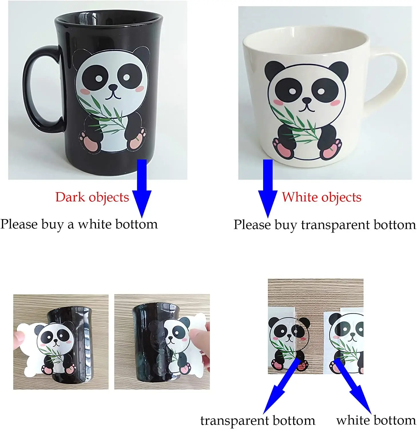 Прозрачная бумага для переводной печати для керамической чашки