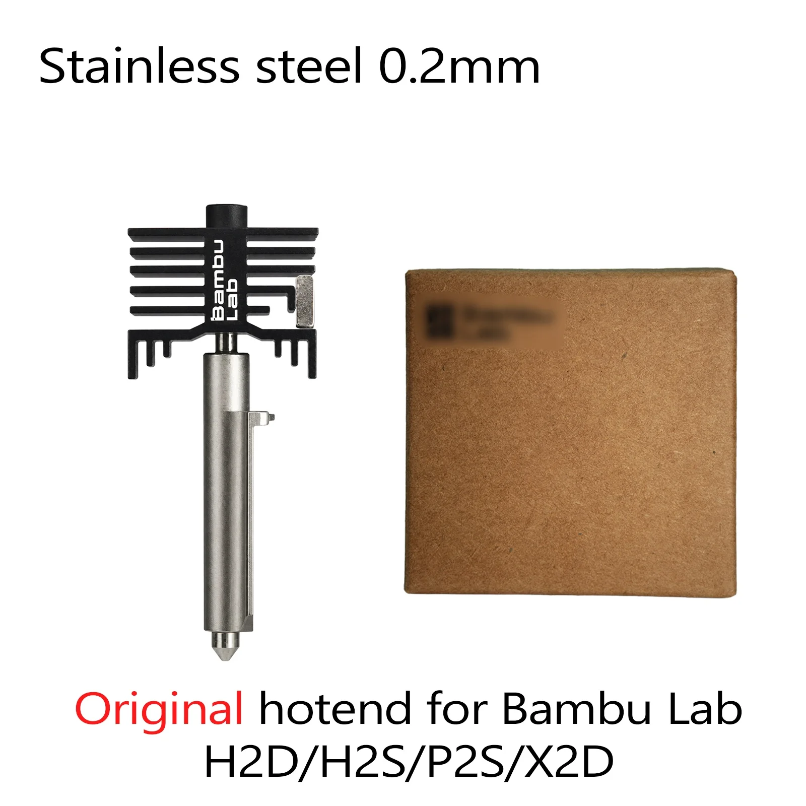 Original Hotend For Bambu Lab H2D Hotend Hardened Steel 0.2/0.4/0.6/0.8mm Stainless Steel Hotend For H2D Laser For Bambu H2D Par