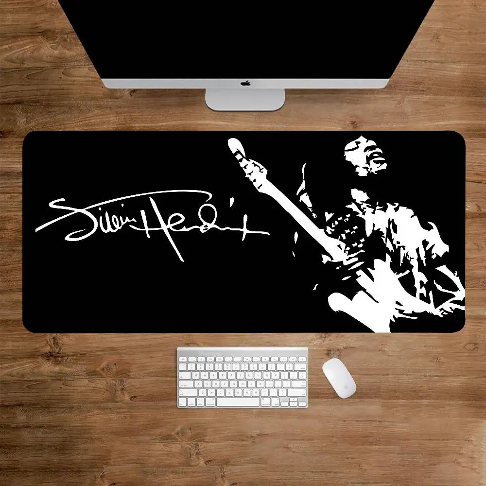Singer J-Jimi H-Hendrix Mousepad Large Keyboard Desk Mat Gaming Mouse Pad LockEdge Non-slip Mat