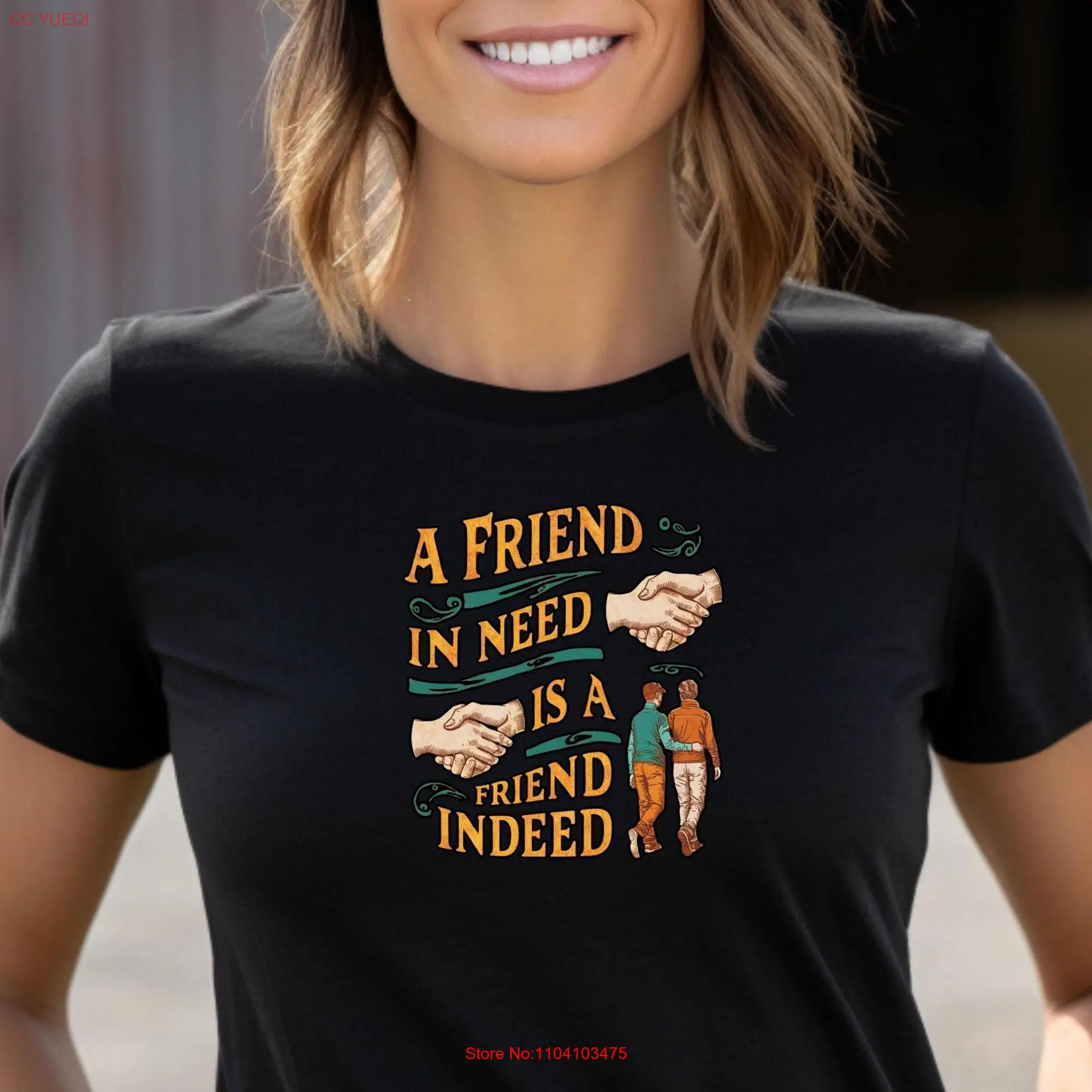 Friend In Need is a Indeed T Shirt Loyalty Handshake Trustworthy Buddy Supportive Companion Best Vintage Design