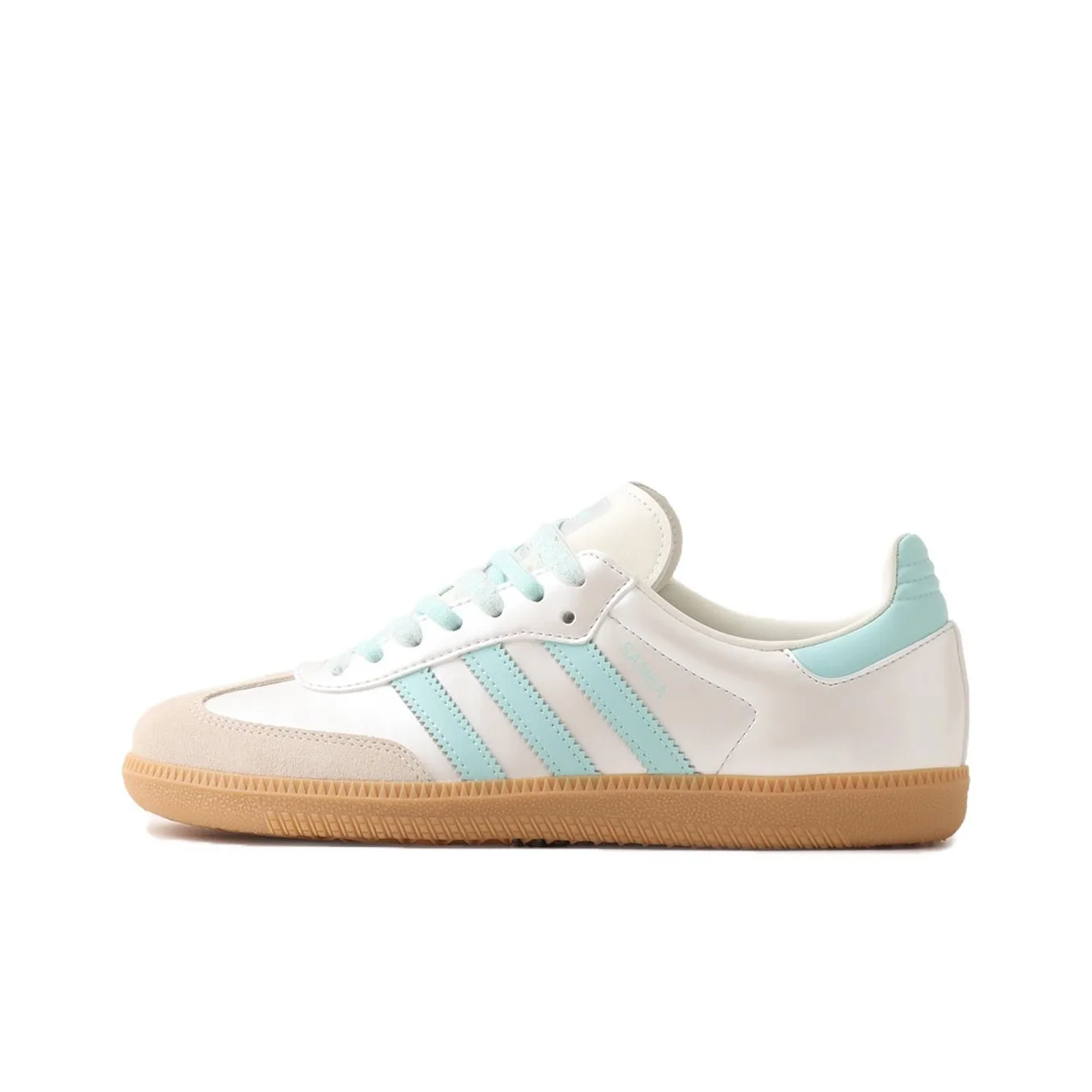 Adidas Originals SAMBA OG German Army Trainers Women's White Light Blue KJ4304