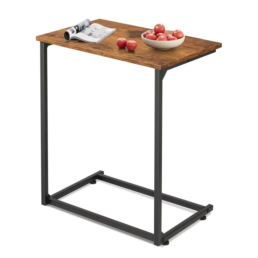 

Приставной столик в форме буквы С, маленькие приставные столики для дивана, широкий столик для дивана, который можно разместить под ним, столик для ноутбука и закусок для гостиной, спальни, H