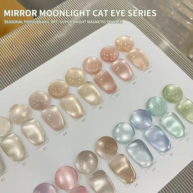 18 Farben Kristall Cat Eye Gel Nagellack Magnetische UV LED Soak Off Gel Lack Kristall Cat Eye Gel Lack Nail art Dekoration