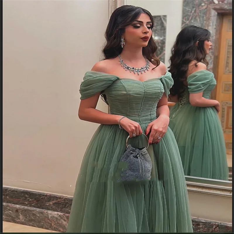 Mesh-Abschlusskleid, Partykleid, Abschlussball, Salbeigrün, geeignete Kleider für elegante Luxus-Abendkleider, Robe De Soiree Femmes, individuell gestaltet