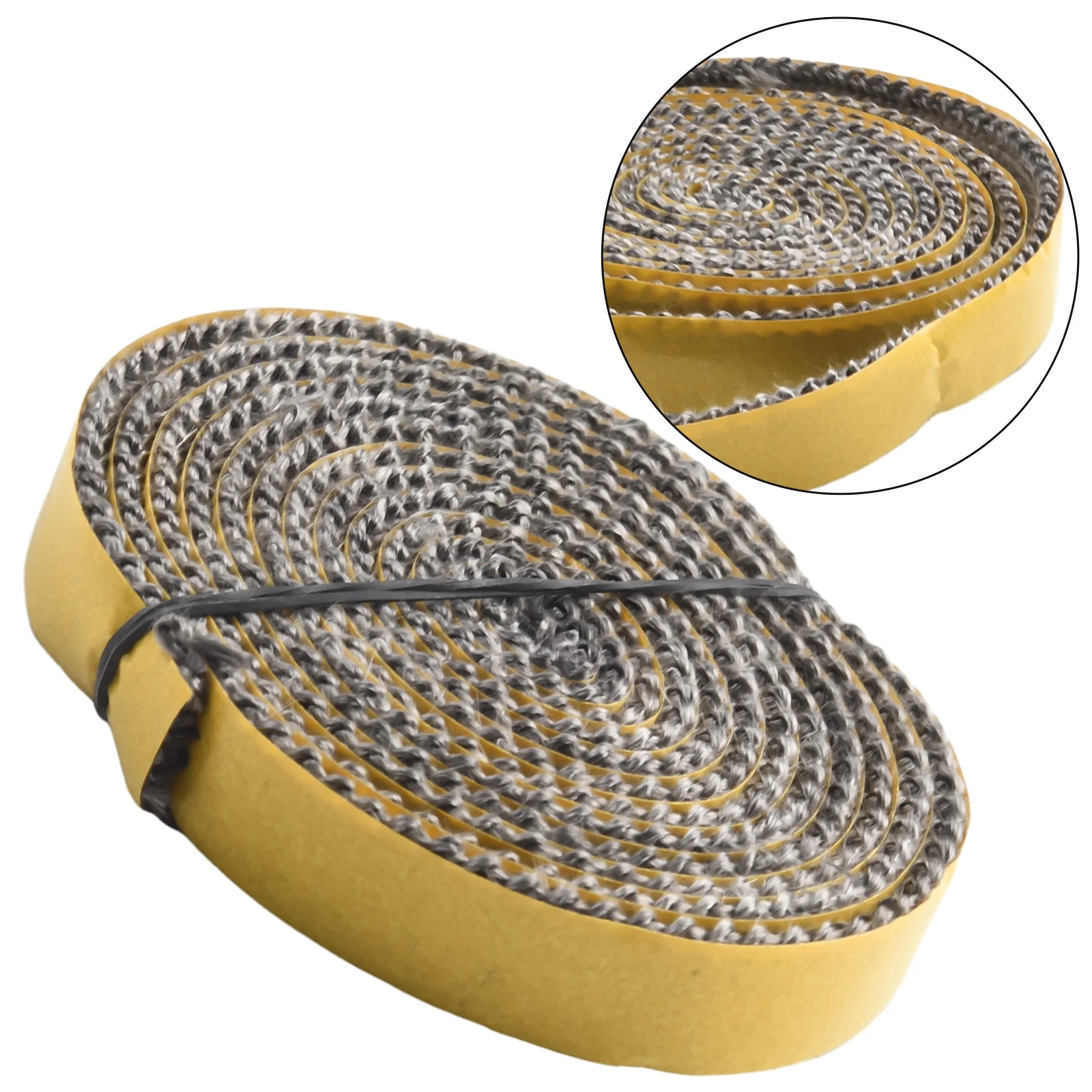 Black Flat Stove Rope Glass Seal Fire Rope 15mm Wide X 2mm Thick For Wood Burner Oven Door Kiln Furnace Sealing Gasket Replaceme