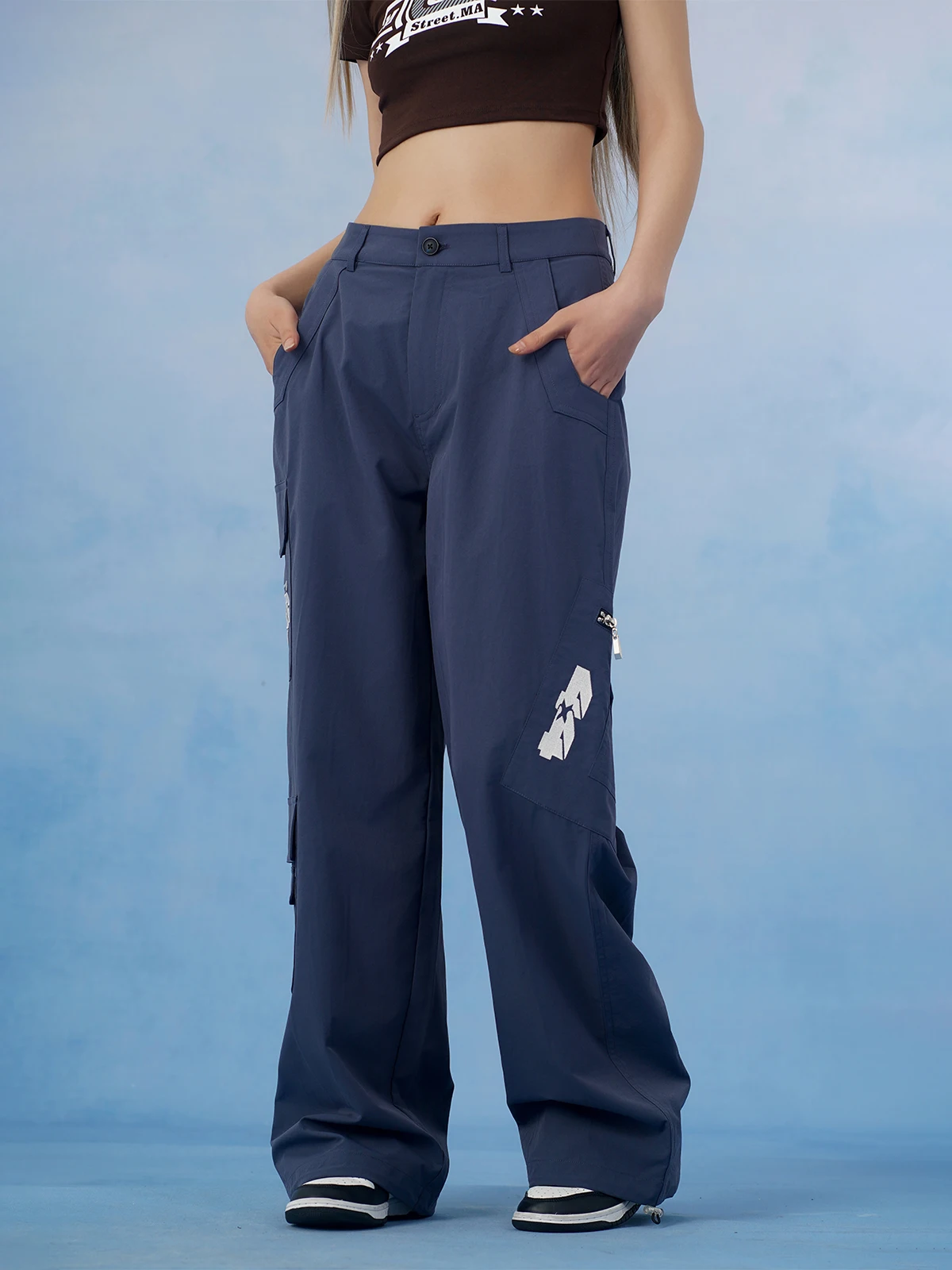 

Женские летние повседневные свободные спортивные брюки MC Miracle для джазовых танцев, универсальные длинные брюки из полиэфирного волокна