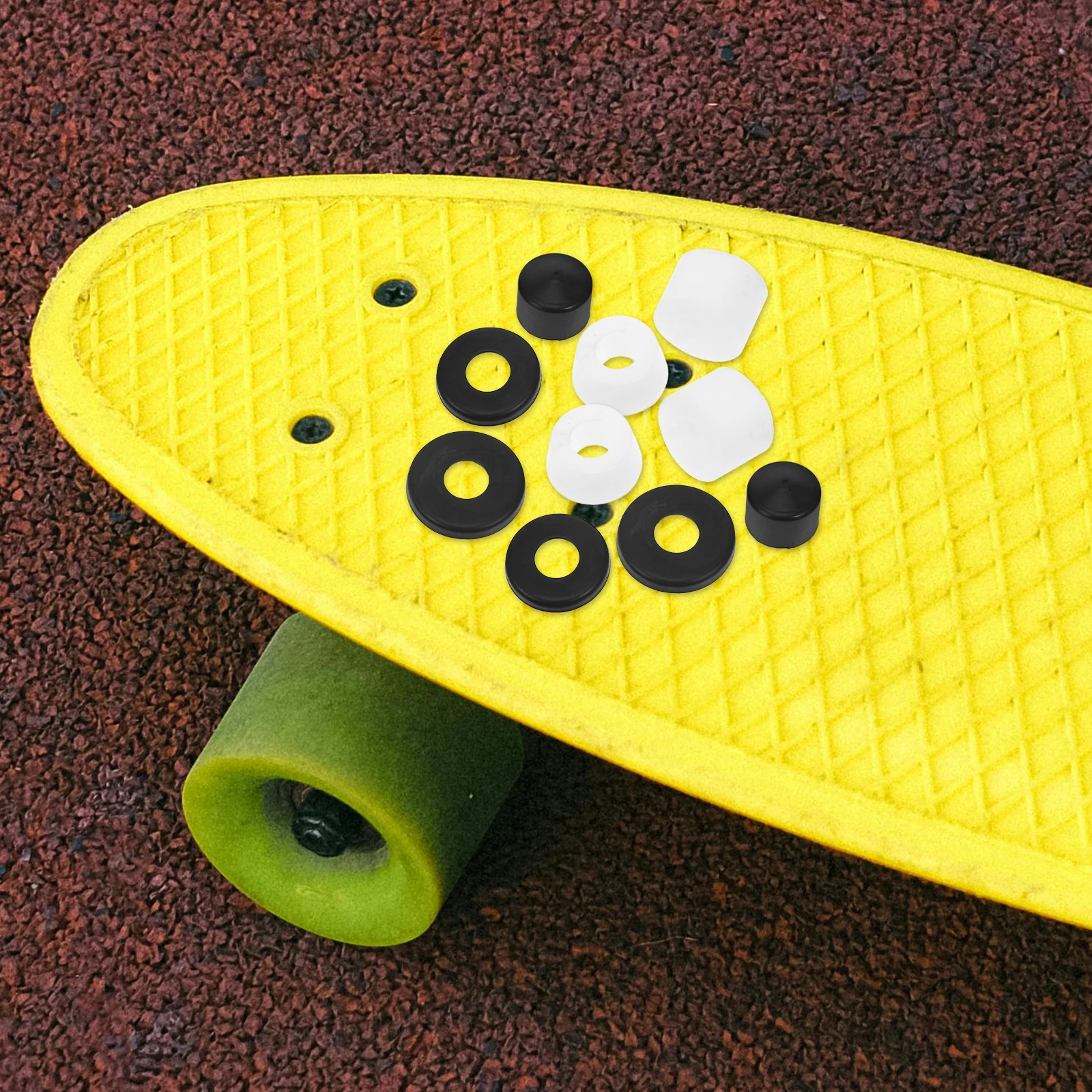 

Skateboard Shock Absorber Pu Damping Gasket Bushing White Skateboard Accessories Vibration Damping Pads Four Wheel Stability