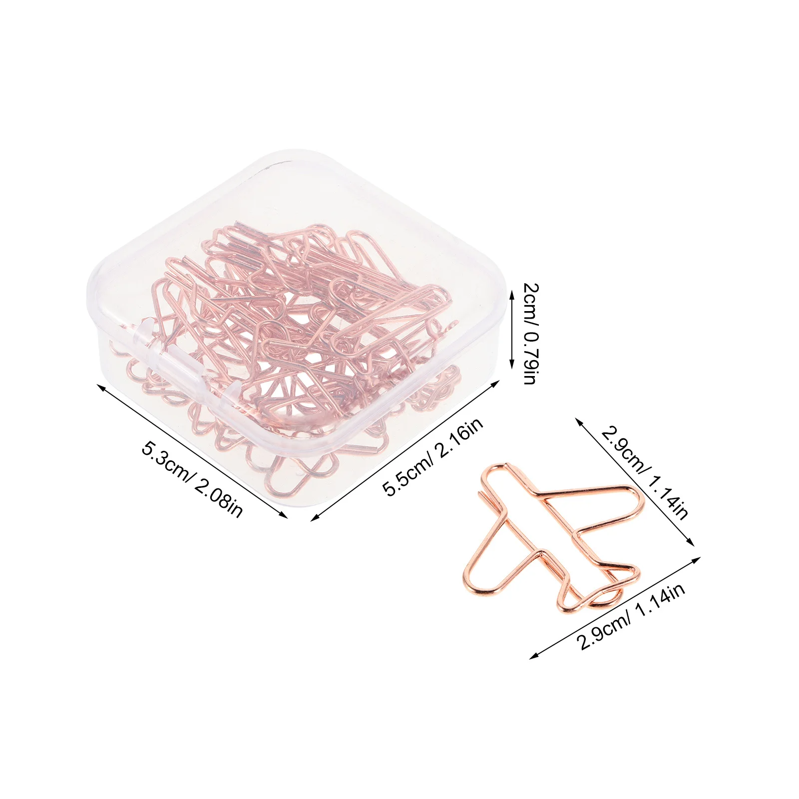 20pcs Airplane Shaped Creative Metal Paper Clips Cute Bookmarks Page Holders For School Office Planner Decorative Stationery