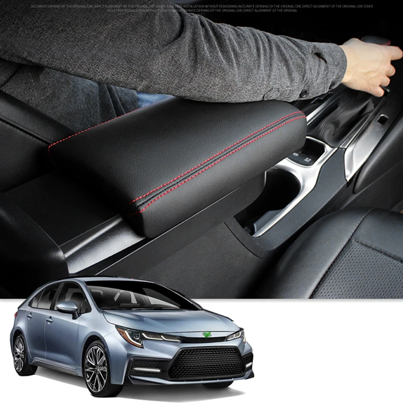 

Center Console Armrest Box Lengthen Pad Box Protection Cover For Toyota Corolla LEVIN 2014-2018 2019 2020 Interior Accessories