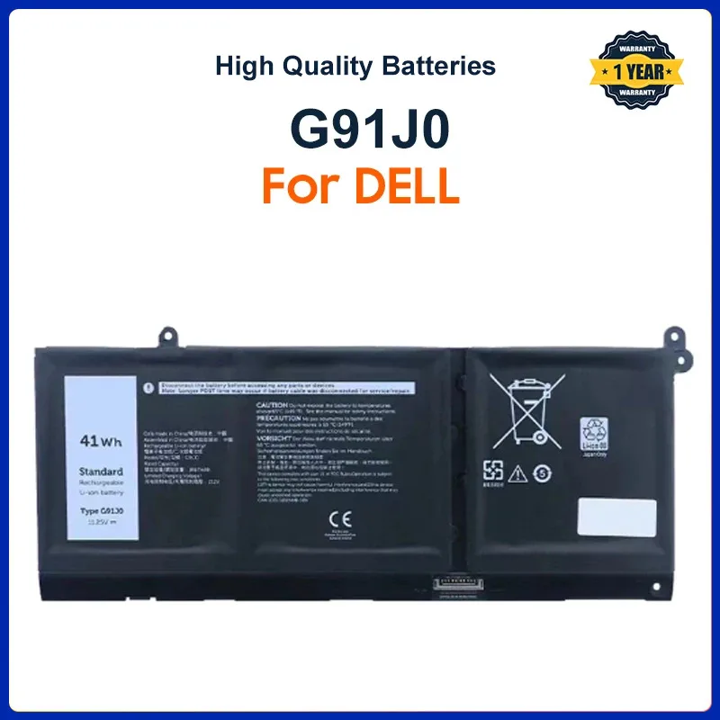 

Аккумулятор для ноутбука G91J0 для DELL Inspiron 5515 5625 5410 7415 DELL Latitude 3320 для DELL Vostro 5620 5625 41WH