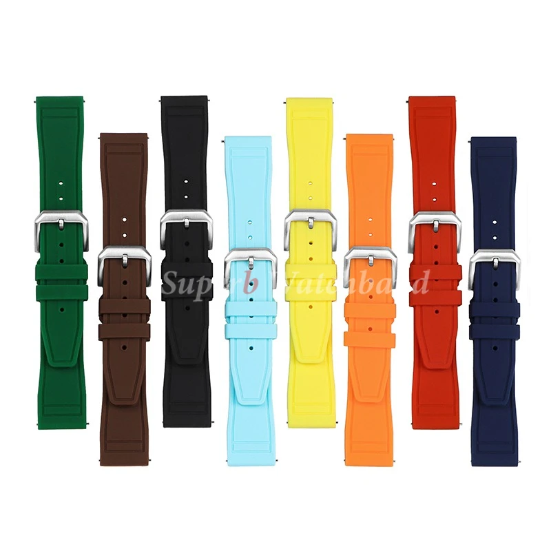 الإفراج السريع أشرطة ساعة اليد ل IWC الطيار البرتغال بورتوفينو 20 مللي متر 21 مللي متر 22 مللي متر قسط الأربطة المطاطية الناعمة أساور رياضية مقاومة للماء