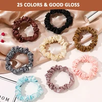 Fashion 3PCS/Set Satin Silky Scrunchies Hair Rope Luxury Solid Color Elastic Hair Bands Women Hair Accessories Headwear - Image 5