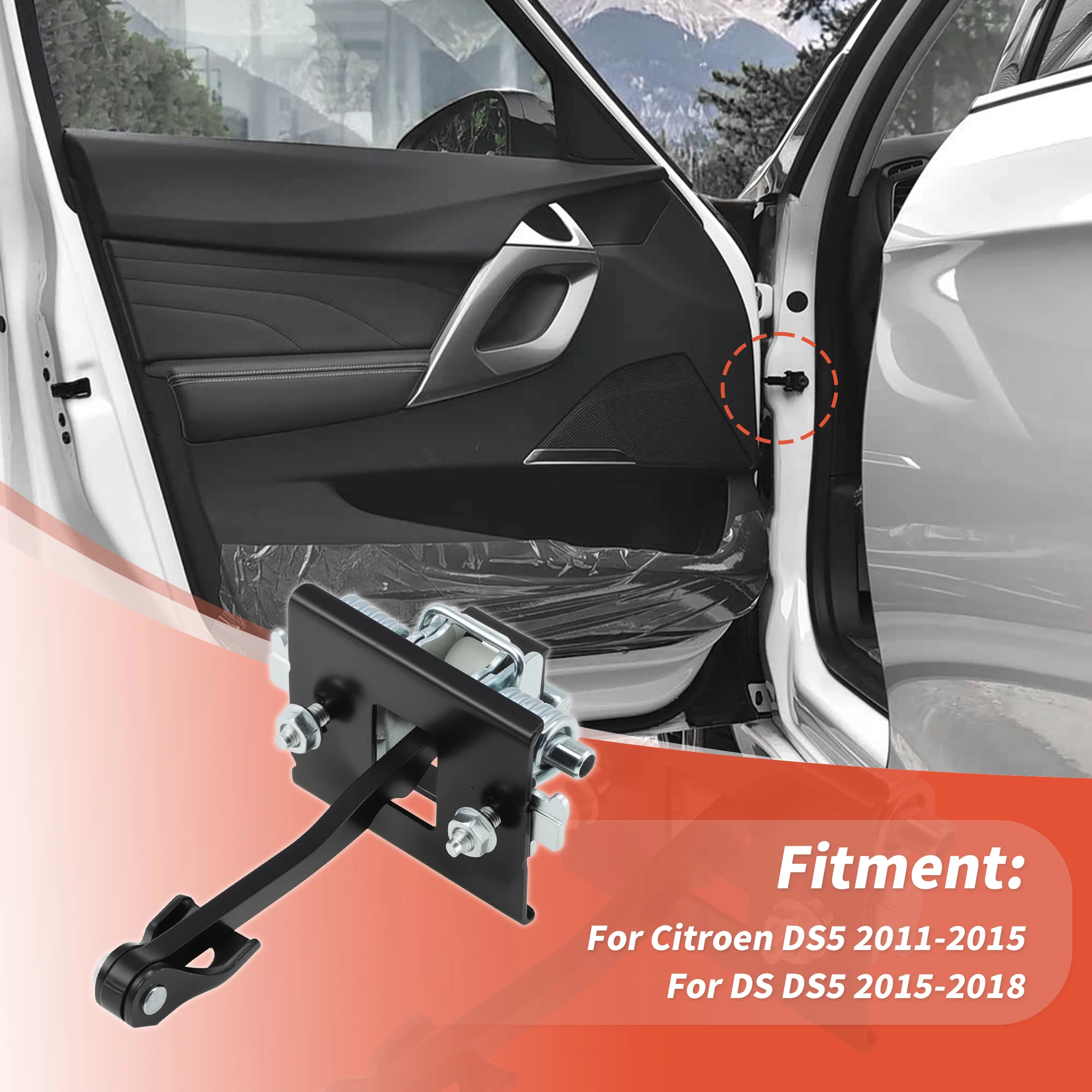 UXCELL Front Door Check Strap 9670813380 for Citroen DS5 2011-2015 for DS DS5 2015-2018