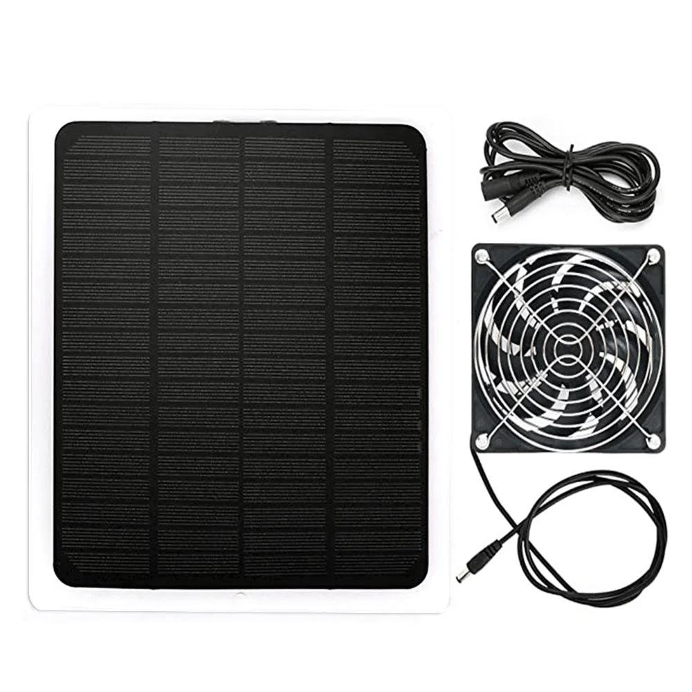 10w Solar panel Lüfter-USB/DC-kompatibel-Metalls chutz schild-2m DC verlängern Leitung-langlebiges batterie wasserdichtes Design