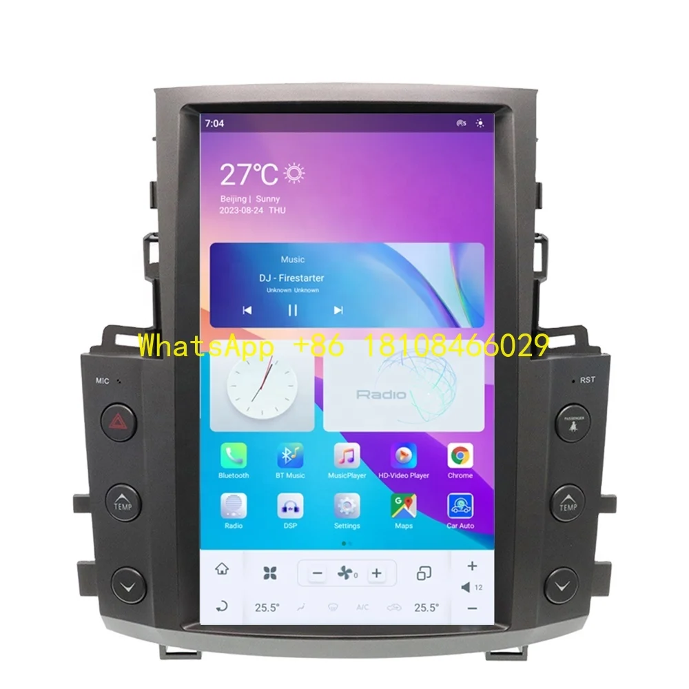 

RoadNavi Tesla Style Android 11 Car Radio for Lexus LX570 2007-2015 Car Multimedia Player Wireless Carplay 4G