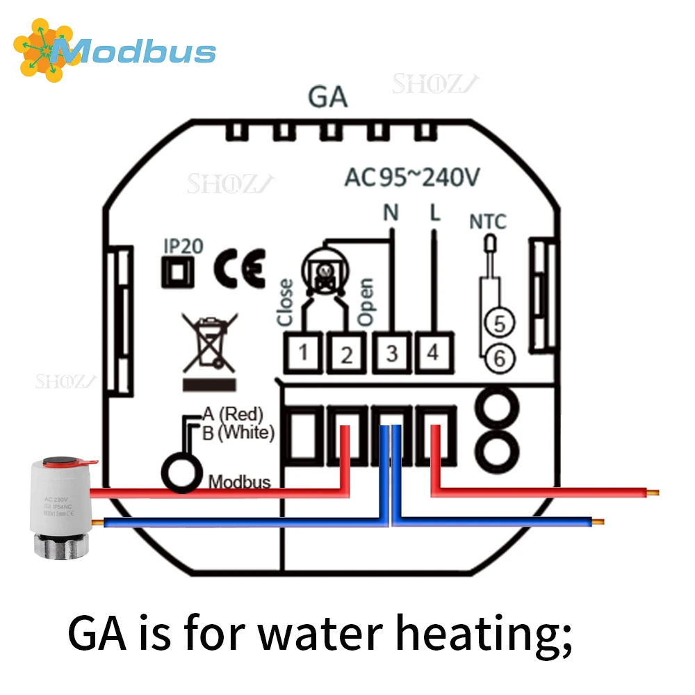 Tuya Zigbee MQTT&Wifi&Modbus RS485 Slimme Thermostaat | 7-dagen programmerbare controller voor gasketels/elektrische vloerverwarming/radiator TRV | Spraakbediening met Alexa, Google Home en YANDEX